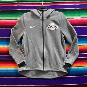 Nike LA Lakers basketball grey zip up hoodie women's large